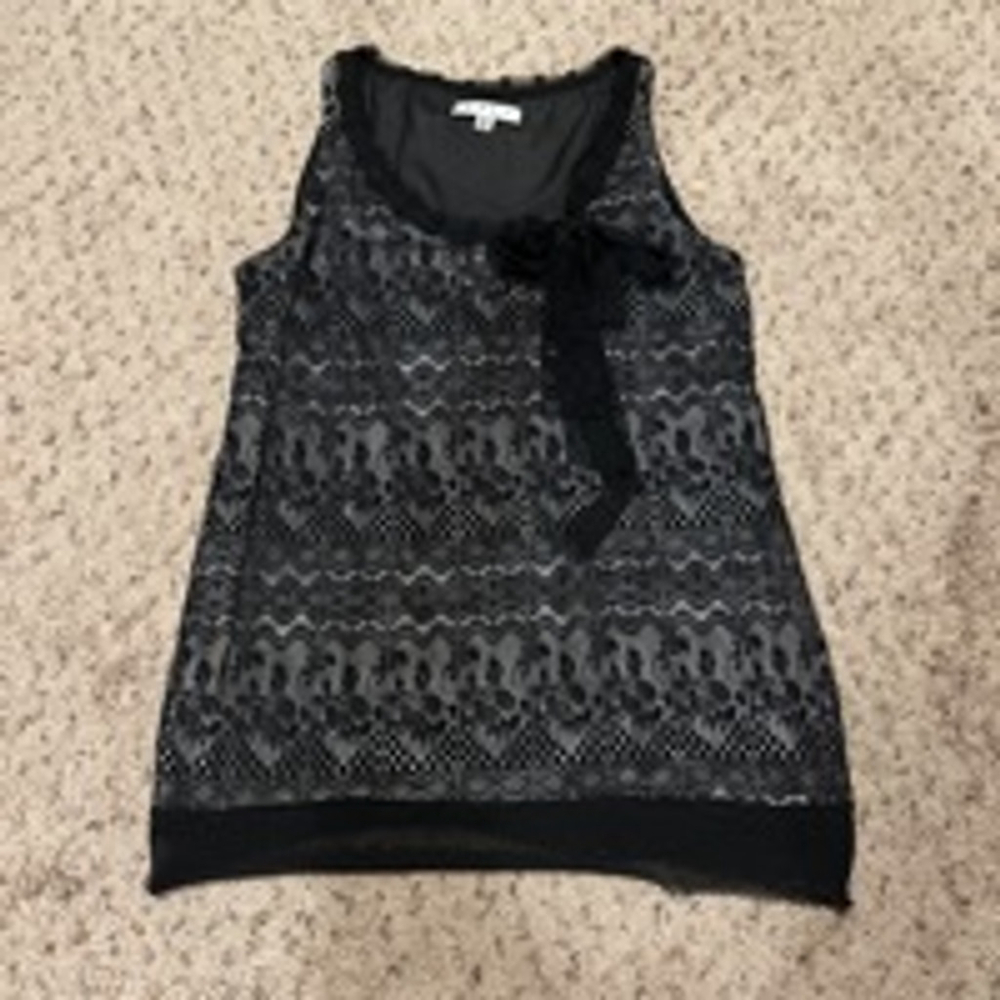 Women's Cabi Emily Lace Tank Top XS Black 552